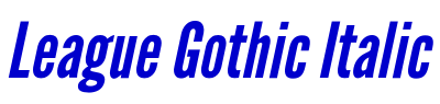 League Gothic Italic шрифт